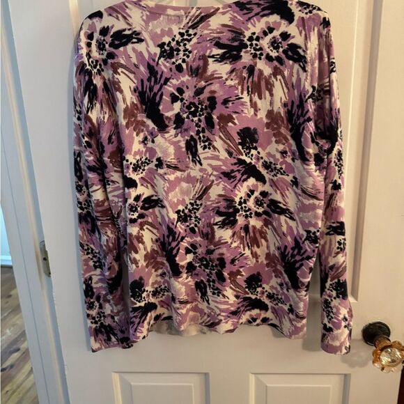 Merona long sleeved button down sweater. Colorful for spring XXL - Picture 6 of 9